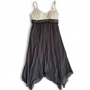 Vintage y2k Sweet Storm Sequin Babydoll Asymmetric Formal Mini Dress ✨